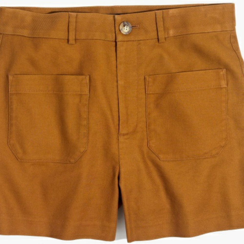 Madewell Monroe High-Waisted Linen Blend Shorts